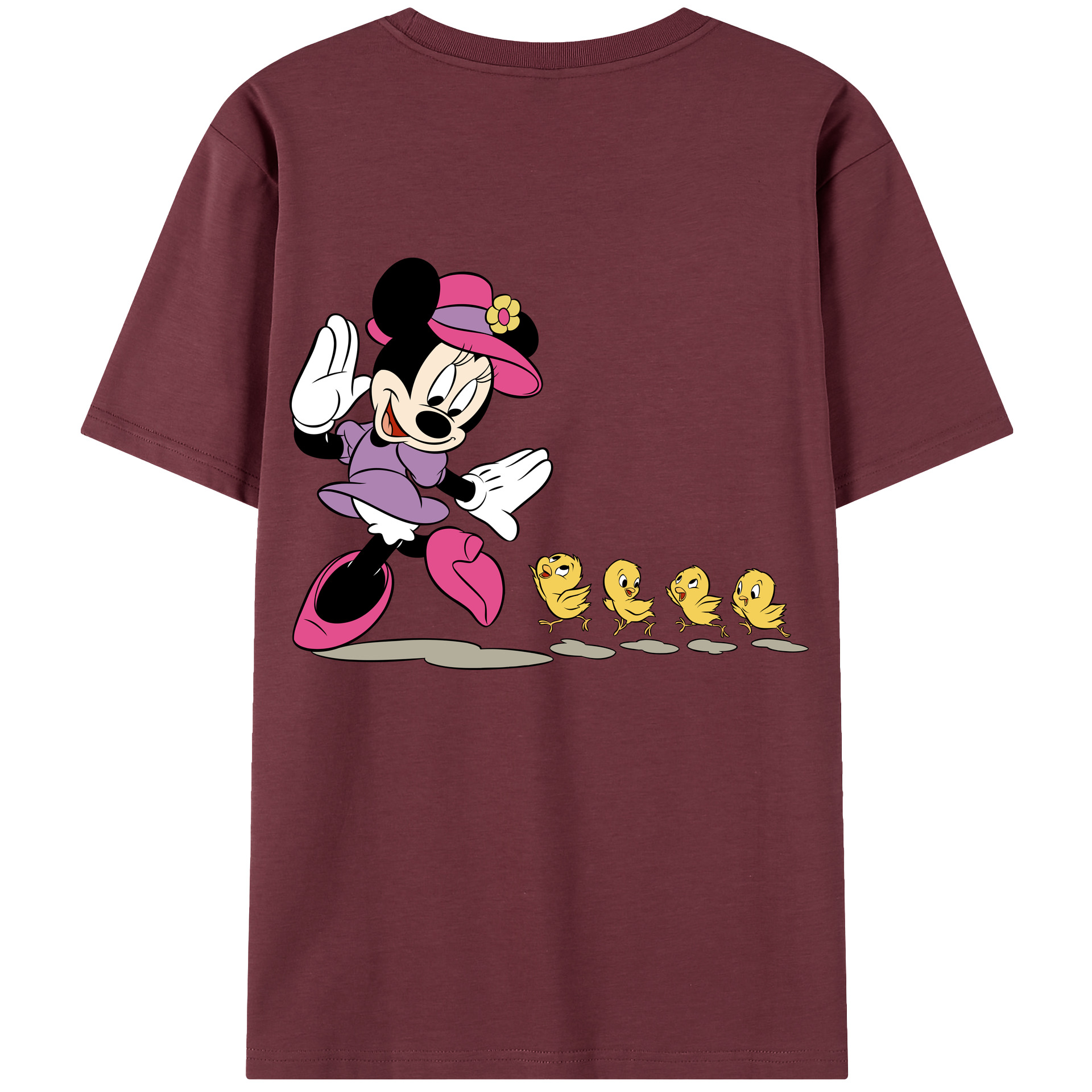（画像用） ミッキーマウス Mickey Mouse 綿100％半袖Tシャツ（背面プリント）
